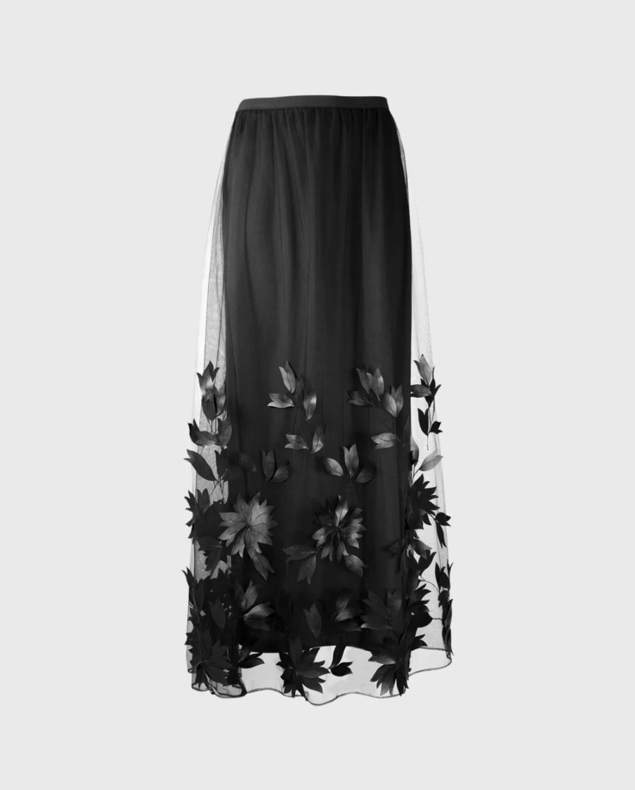 Anne Fontaine Black Enid Skirt - Elegant Women's Fashion Skirt