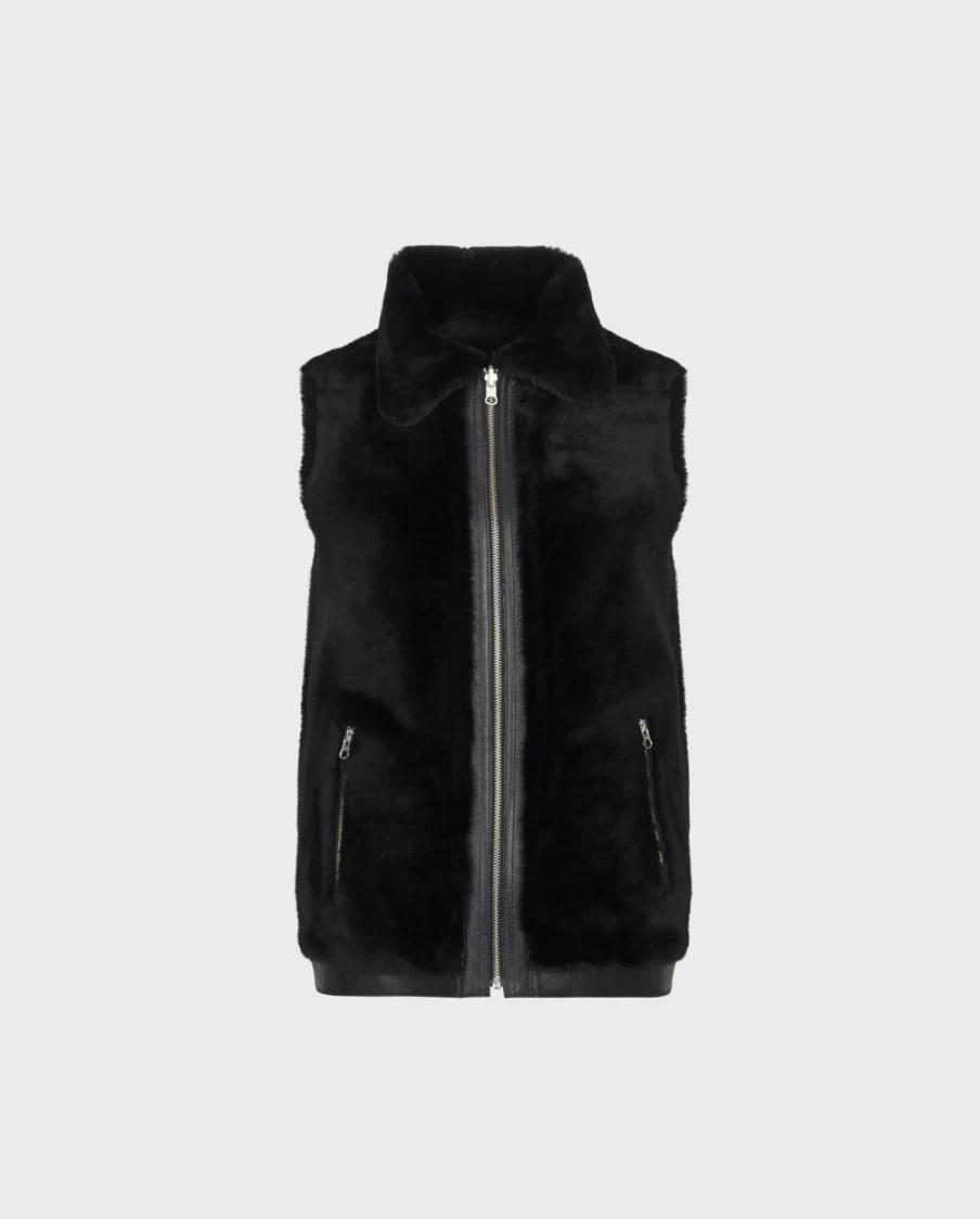 Anne Fontaine Black Society Vest for Women - Elegant Formal Waistcoat