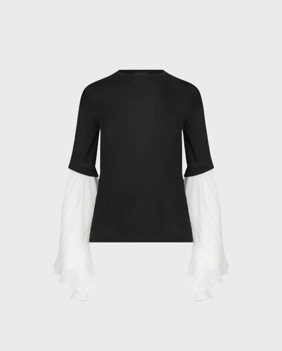 Anne Fontaine Fadette Top - Black & White Women's Blouse