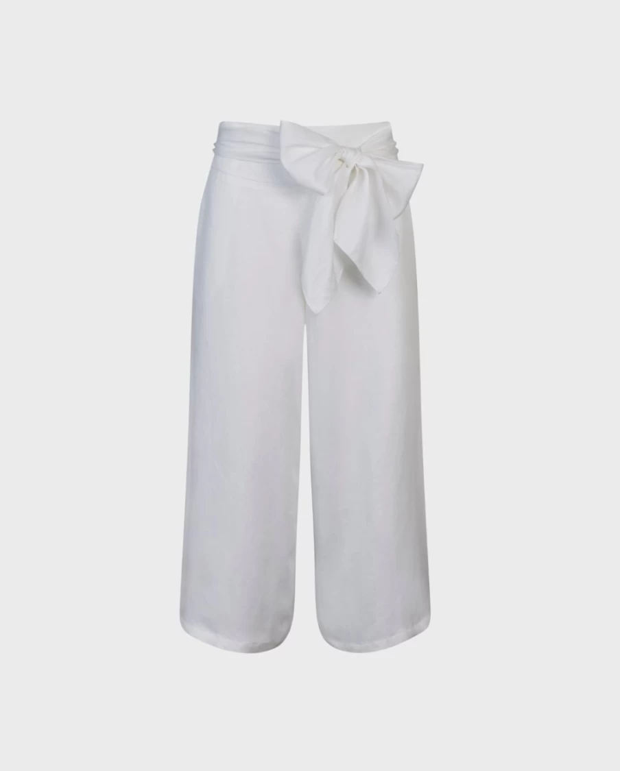 Anne Fontaine White Quartz Pants - Elegant Women's Trousers for Casual & Office Wear