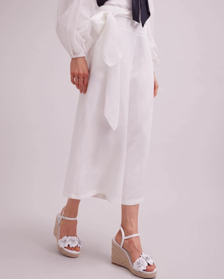 Anne Fontaine White Quartz Pants - Elegant Women's Trousers for Casual & Office Wear