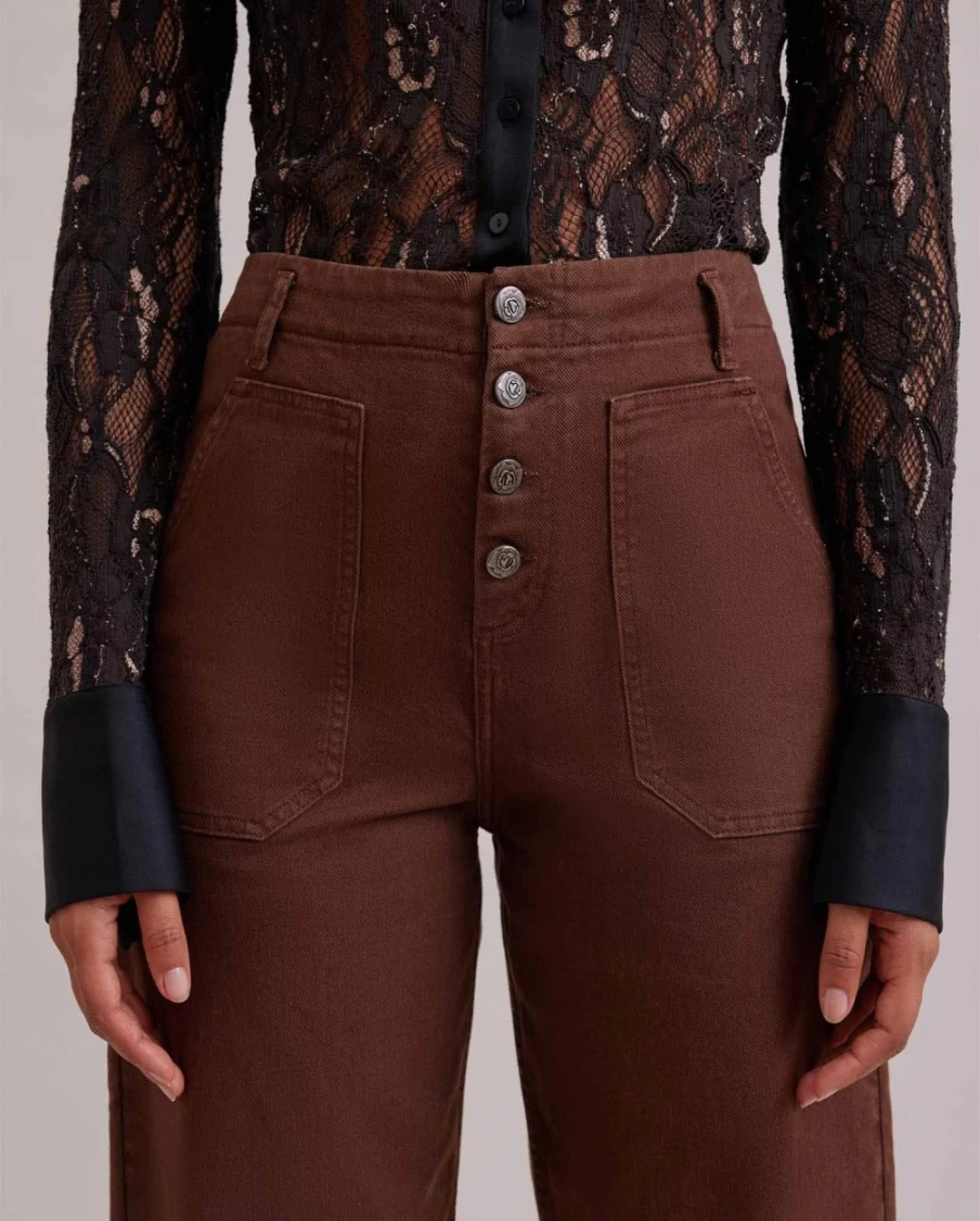 Anne Fontaine Brown Intrigue Pant - Elegant Women's Trousers for Stylish Outfits