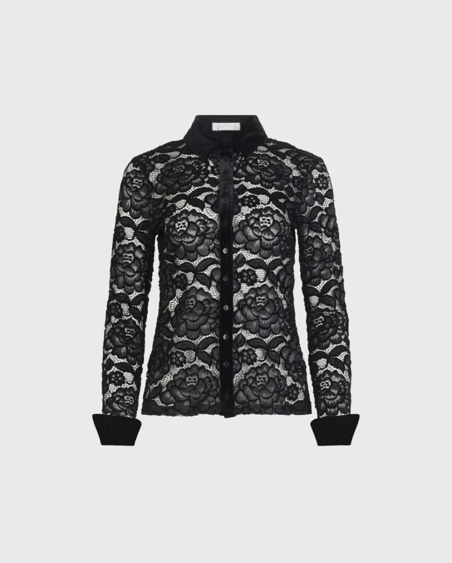 Anne Fontaine Black Salinger Shirt for Women - Elegant Casual Wear