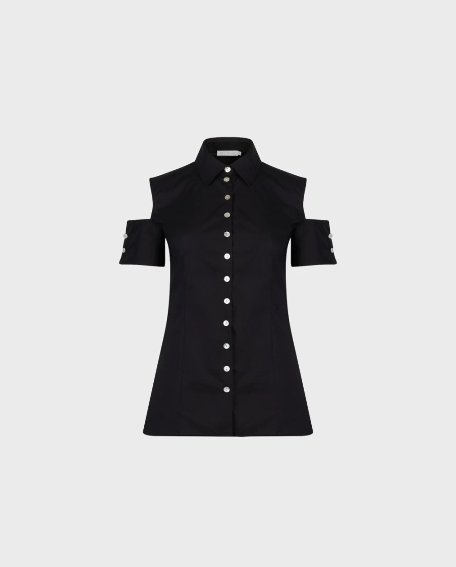 Anne Fontaine Black Abstrait Shirt - Elegant Women's Top