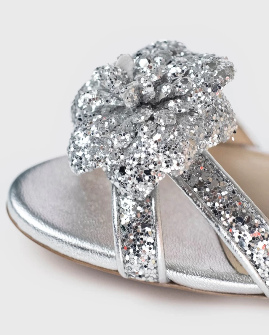 Anne Fontaine Silver Swanton Heel Women's Shoes