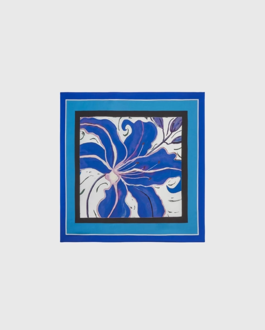 Anne Fontaine Orchidea Silk Scarf - Elegant Floral Print Women's Fashion Accessory