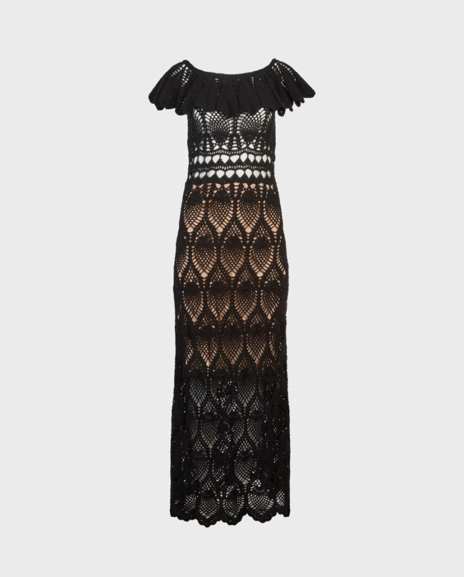 Anne Fontaine Black Soleil Dress - Elegant Women's Evening Gown