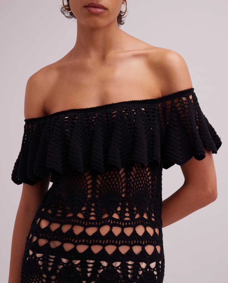 Anne Fontaine Black Soleil Dress - Elegant Women's Evening Gown