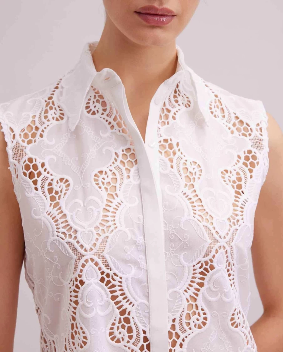 Anne Fontaine White Baie Shirt - Elegant Women's Blouse