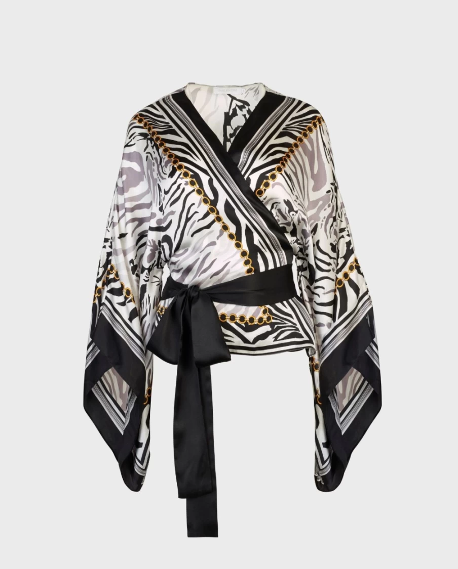 Anne Fontaine Black Sculpture Blouse - Elegant Women's Top