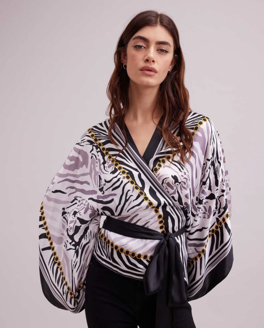 Anne Fontaine Black Sculpture Blouse - Elegant Women's Top