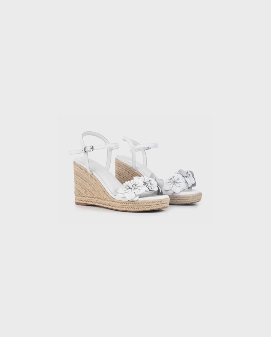 Anne Fontaine Olivia White Wedge Sandals for Women
