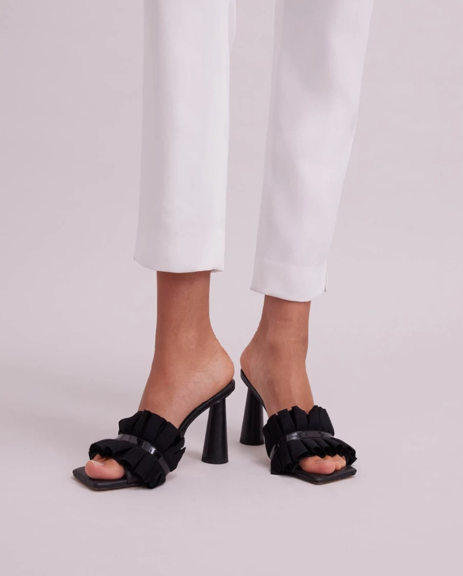 Anne Fontaine Black Heels - Elegant Muxica Heel Shoes for Women