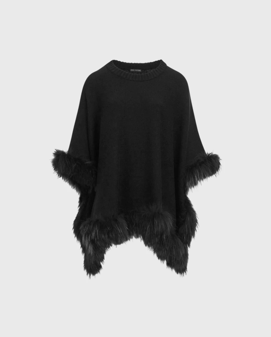 Anne Fontaine Loic Poncho - Elegant Women's Cape, Lightweight Outerwear for Fall & Winter