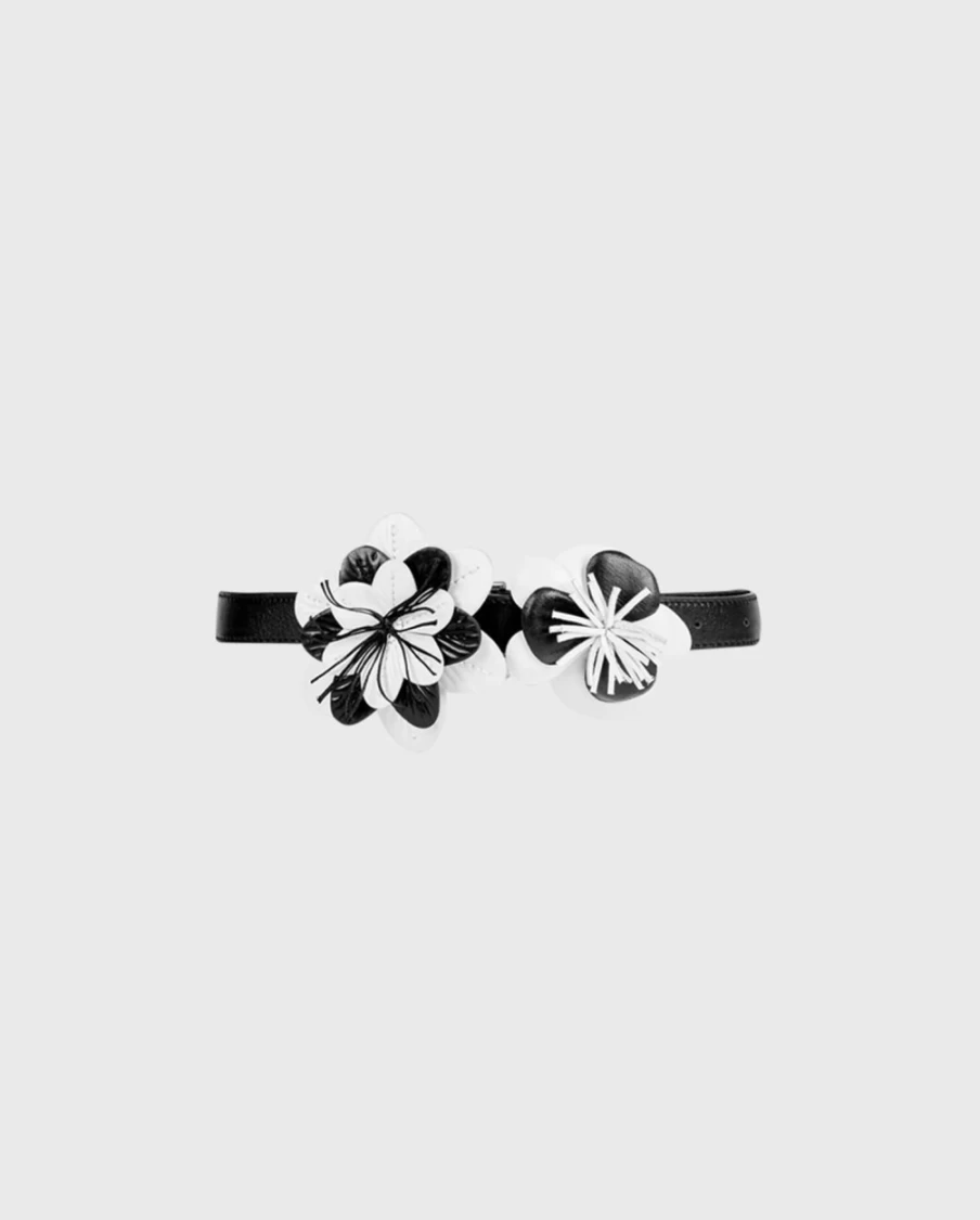 Anne Fontaine Amelie Black and White Belt - Classic Reversible Designer Waistband