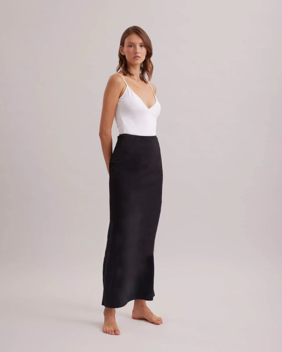 Anne Fontaine Black Novela Skirt - Elegant Women's Fashion Skirt