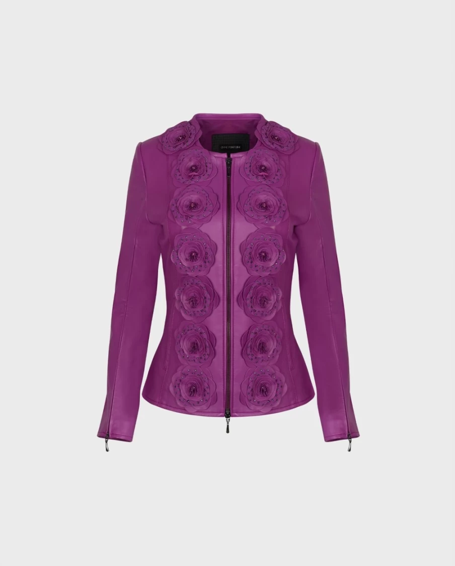 Anne Fontaine Loryna Purple Jacket for Women - Elegant Outerwear Coat