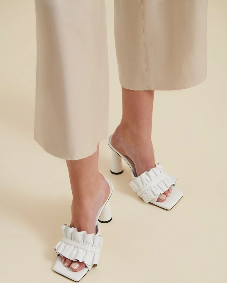 Anne Fontaine Amorosa White Heels - Elegant Women's High Heel Shoes