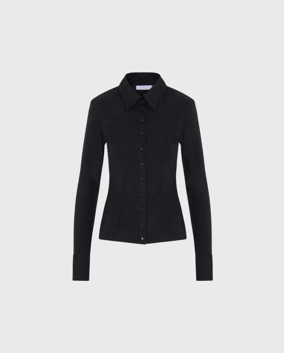 Anne Fontaine Nuage Black Shirt - Elegant Women's Top for Stylish Outfits