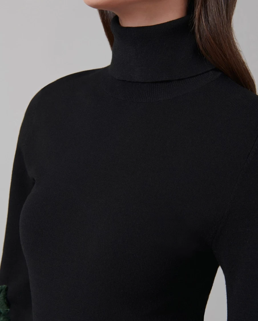 Anne Fontaine Black Cadence Sweater for Women - Elegant Knit Pullover