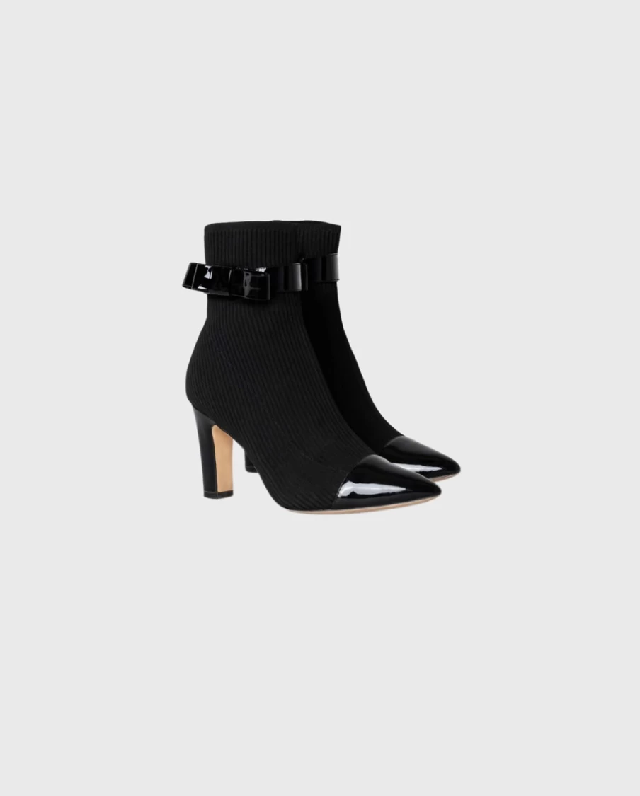 Anne Fontaine Judy Black Leather Boots for Women - Stylish Ankle Booties