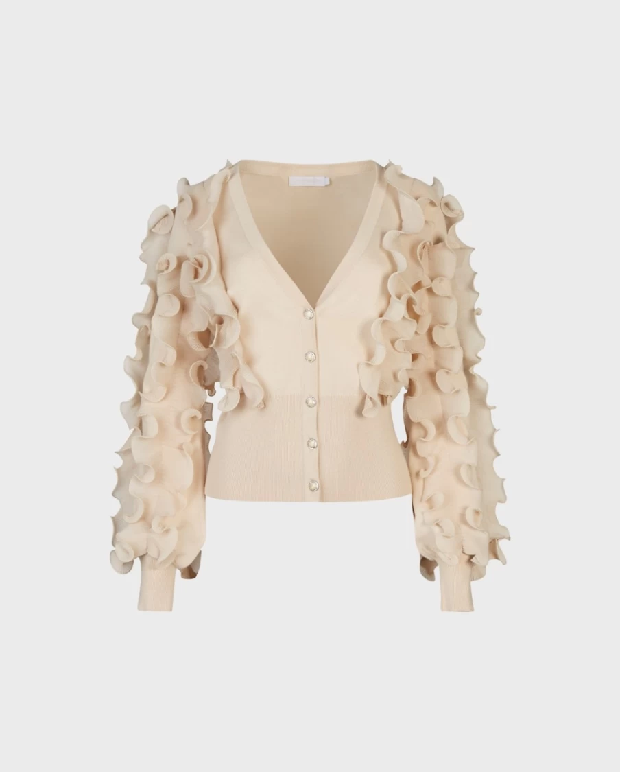 Anne Fontaine Brown Celine Cardigan Women's Knit Sweater