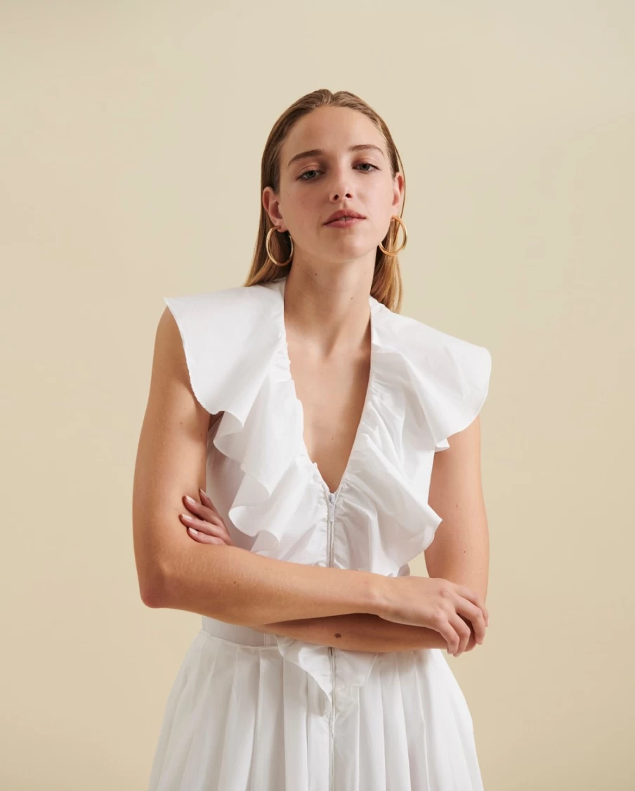 Anne Fontaine White Cannes Dress - Elegant Women's Formal Wear
