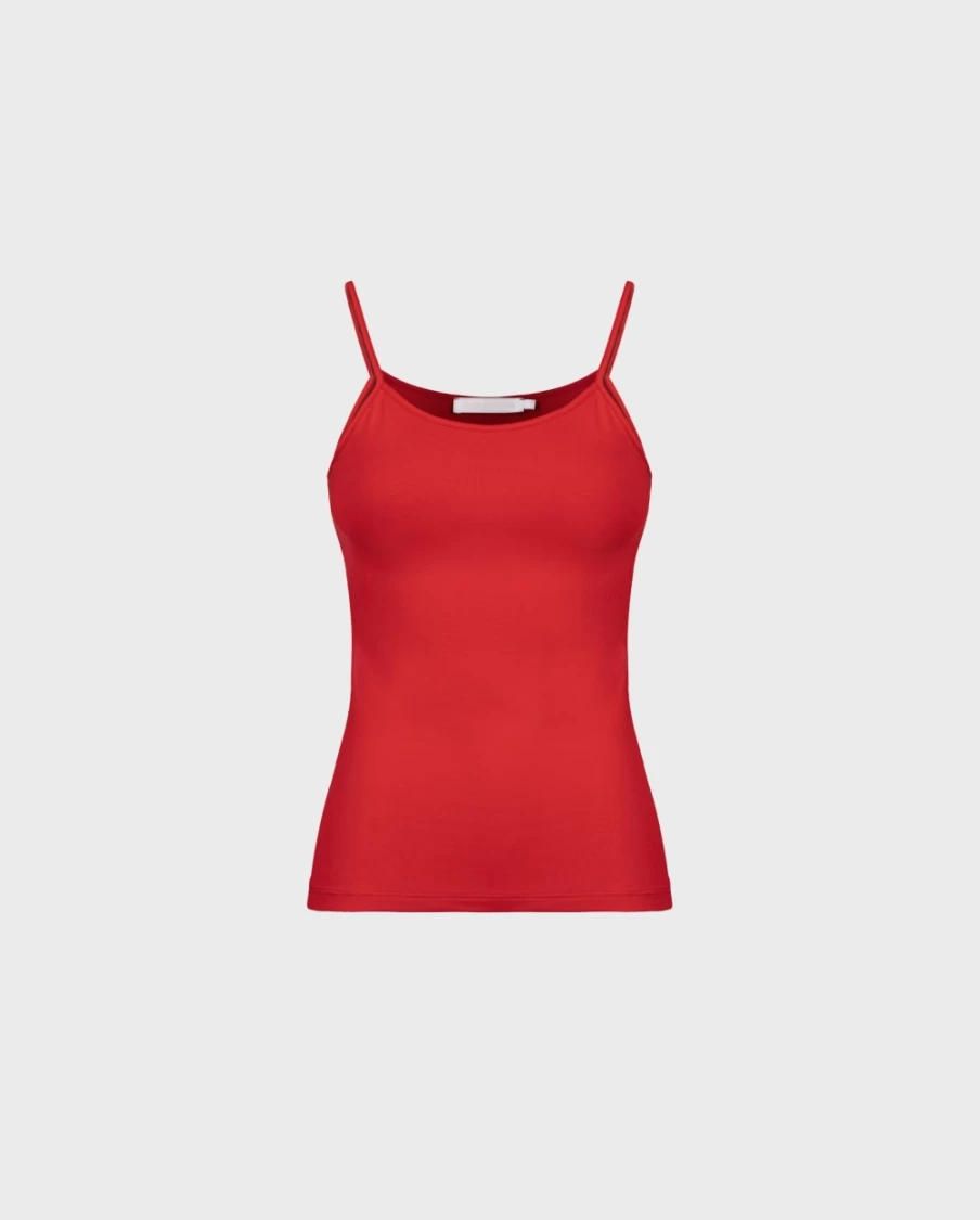 Anne Fontaine Cintia Camisole in Tango Red - Women's Elegant Sleeveless Top