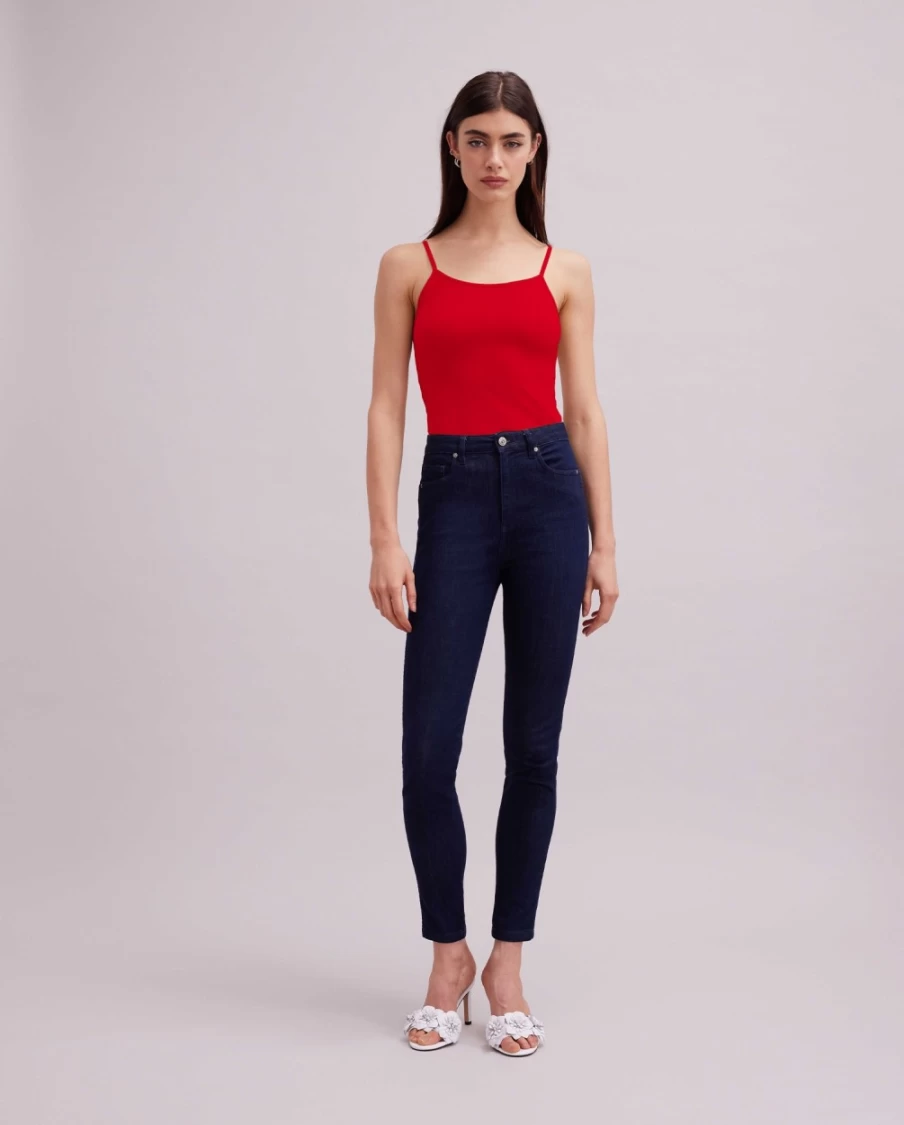Anne Fontaine Cintia Camisole in Tango Red - Women's Elegant Sleeveless Top