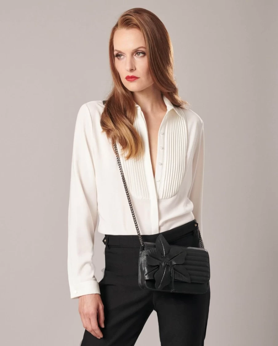 Anne Fontaine Nicki Leather Handbag for Women - Elegant Designer Purse & Fashionable Tote