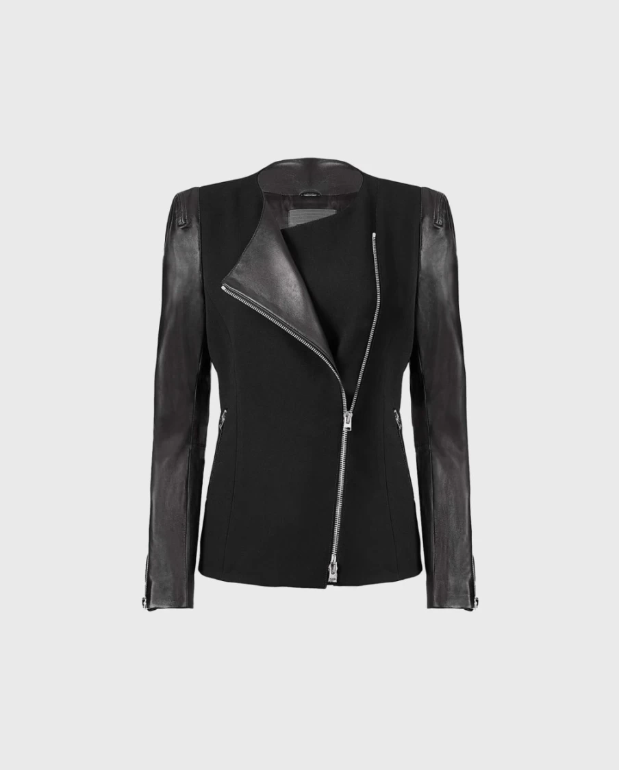 Anne Fontaine Black Fatine Jacket - Women's Stylish Outerwear Coat