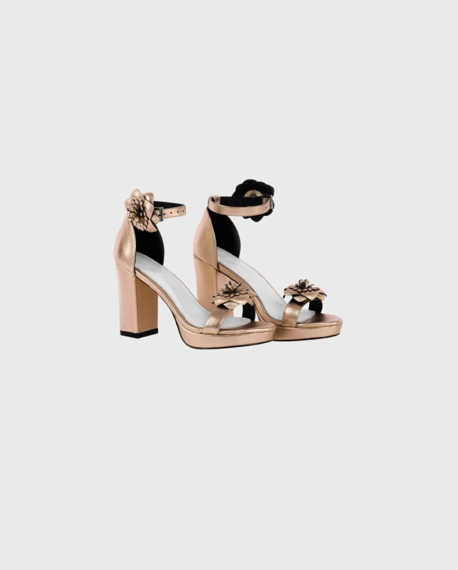Anne Fontaine Franny Heel Gold Women's Elegant High Heels