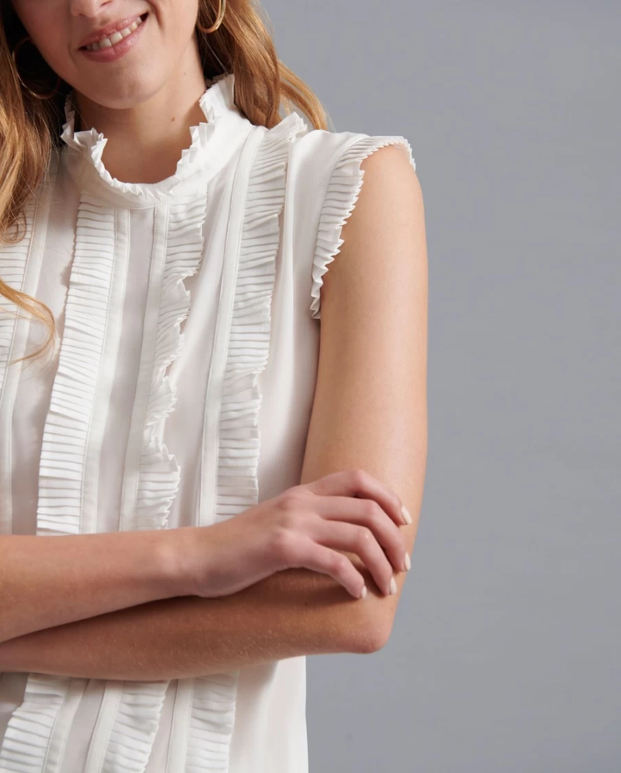 Anne Fontaine White Vinny Blouse - Elegant Women's Top