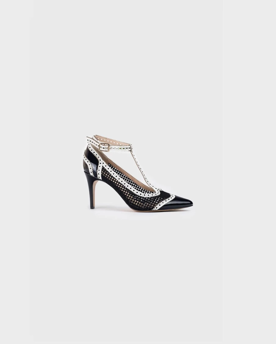 Anne Fontaine Black & White Hemingway Heel - Elegant Women's Shoes