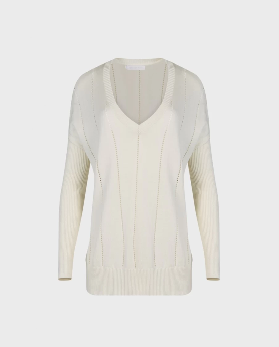 Anne Fontaine White Imanol Sweater - Elegant Women's Knitwear