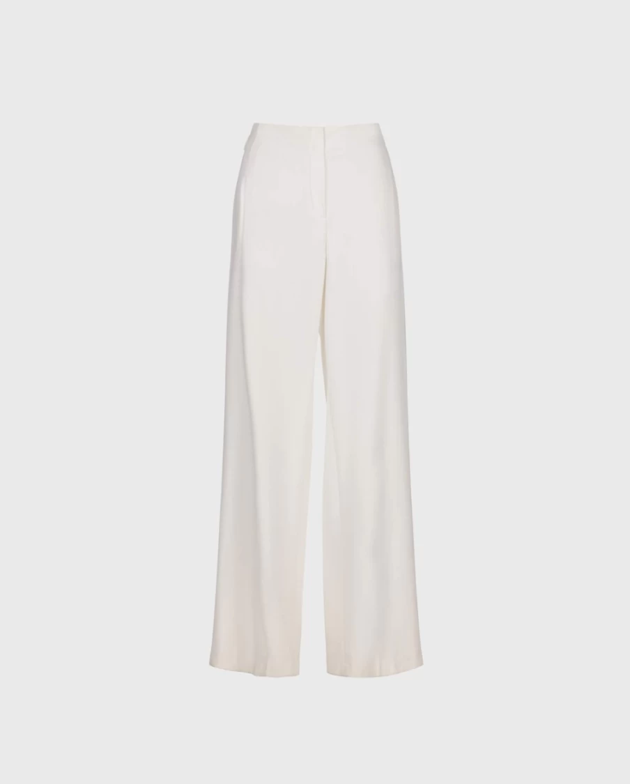 Anne Fontaine Preston Pant - Women's White High-Waisted Trousers for Elegant Office Wear