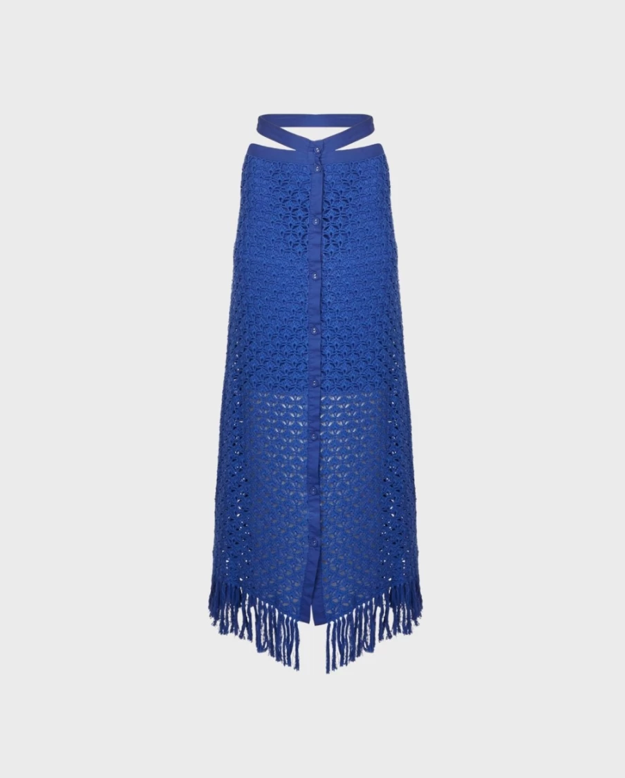 Anne Fontaine Blue Provencal Skirt - Classic French Style Summer Skirt