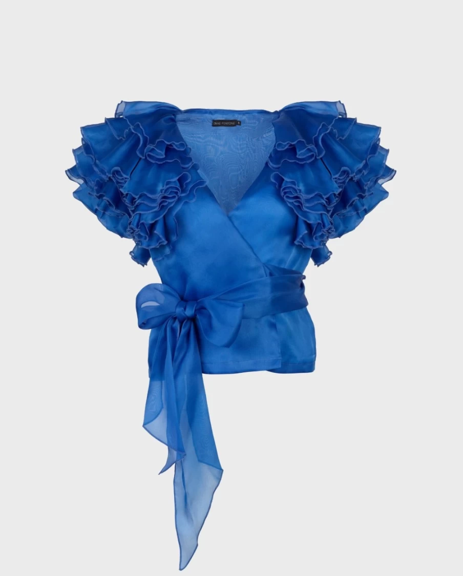 Anne Fontaine Blue Luz Blouse - Elegant Women's Top