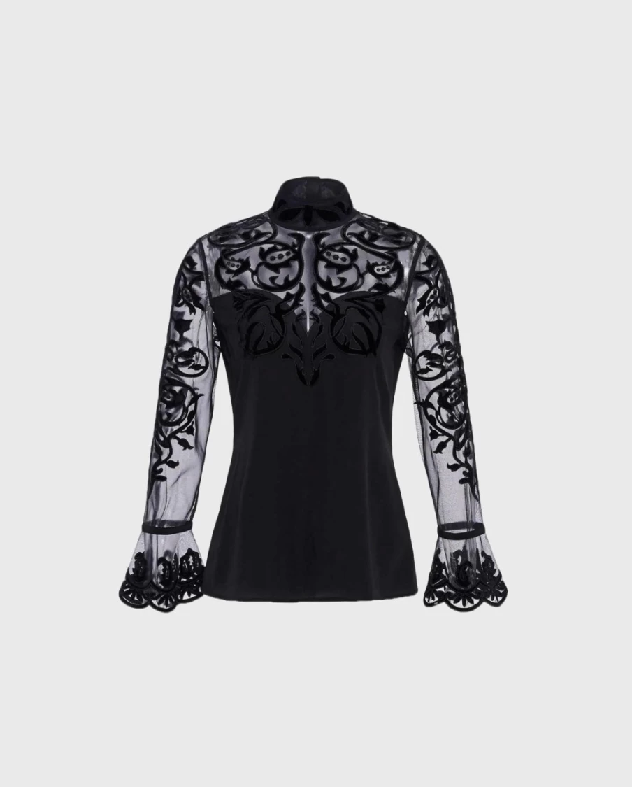 Anne Fontaine Black Loeky Blouse for Women - Elegant Silk Top