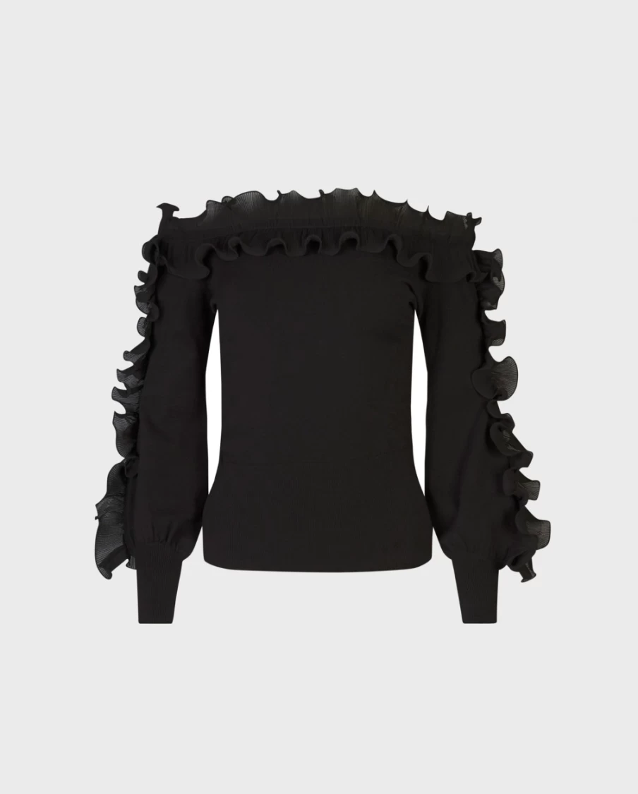 Anne Fontaine Black Catane Sweater - Women's Elegant Knit Top
