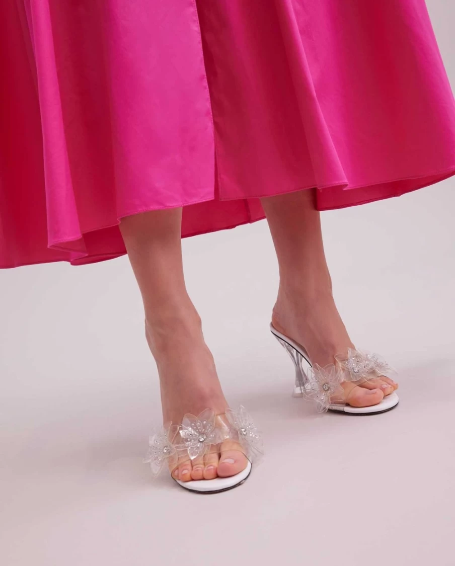 Anne Fontaine Ayala White Heel - Elegant Women's Heeled Shoes