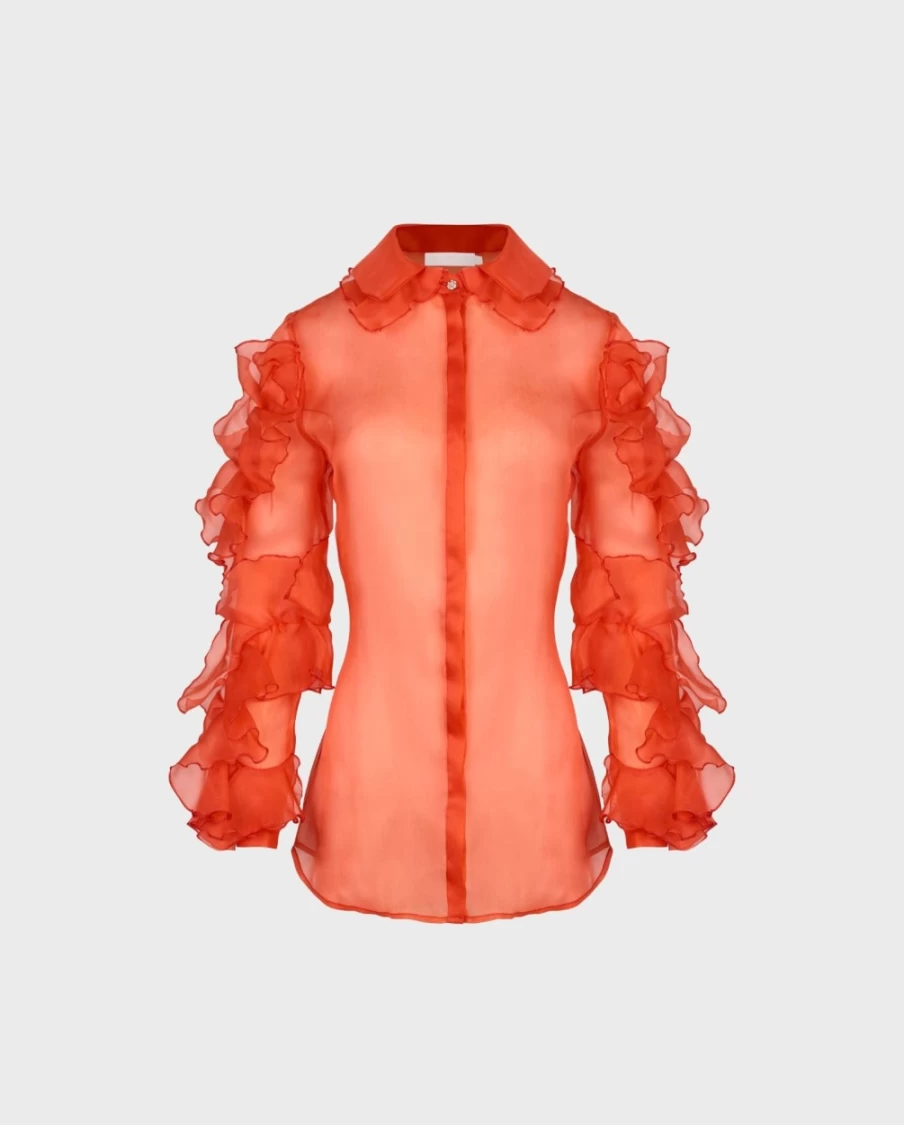 Anne Fontaine Orange Linor Shirt – Premium Women's Fashion Blouse