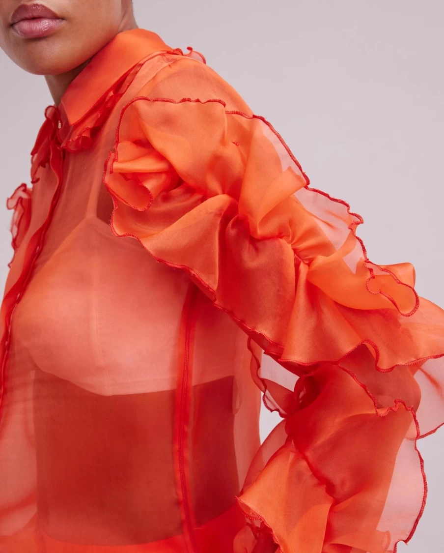 Anne Fontaine Orange Linor Shirt – Premium Women's Fashion Blouse