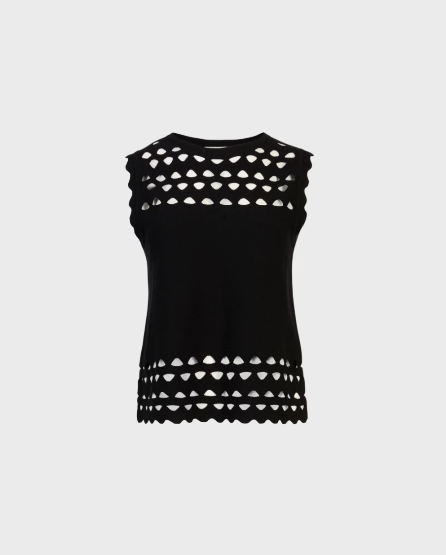 Anne Fontaine Black Tableau Top - Elegant Women's Blouse