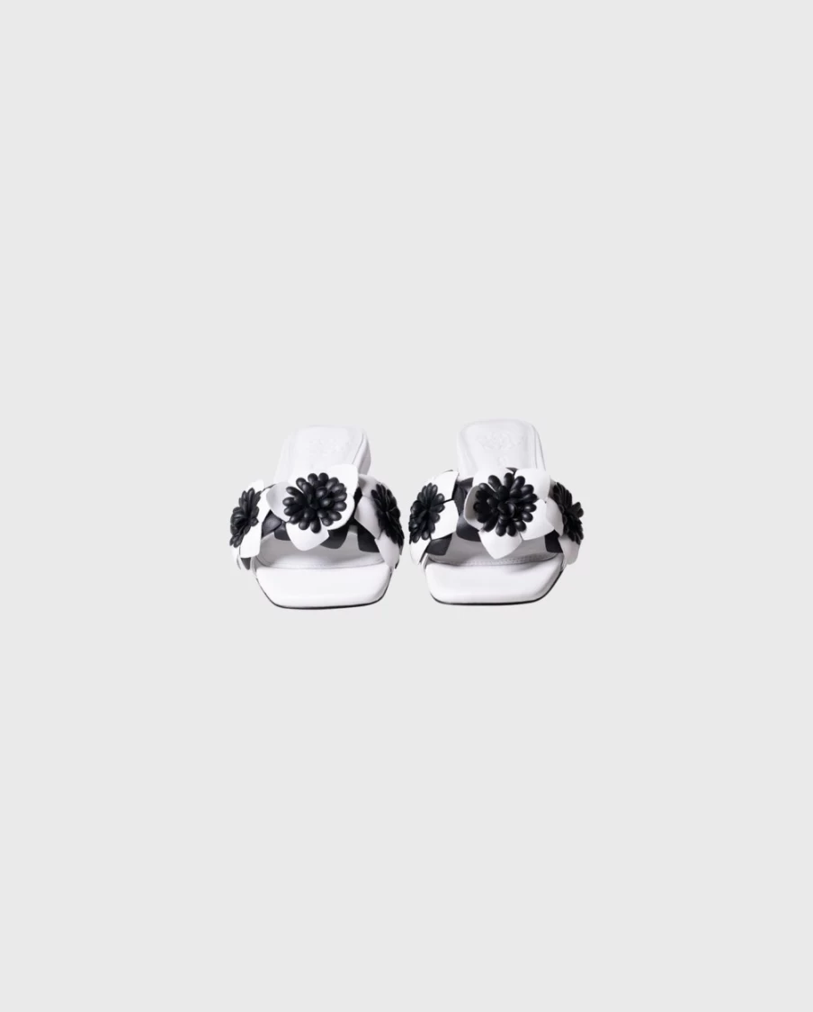 Anne Fontaine Black & White Colorado Sandals for Women - Stylish Comfort Summer Footwear