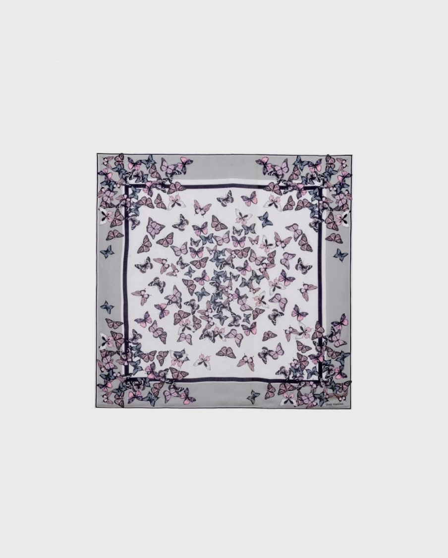 Anne Fontaine Luxury Silk Scarf - Elegant Vutterfly Design for Women