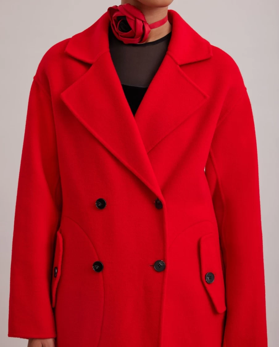 Anne Fontaine Red Codex Coat | Elegant Women's Outerwear