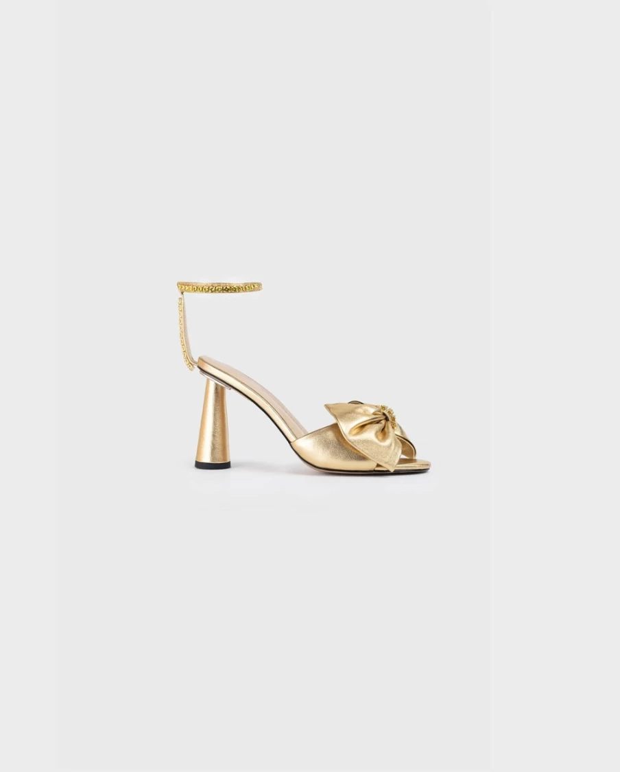 Anne Fontaine Elegie Gold Heels - Luxury Women's High Heel Shoes