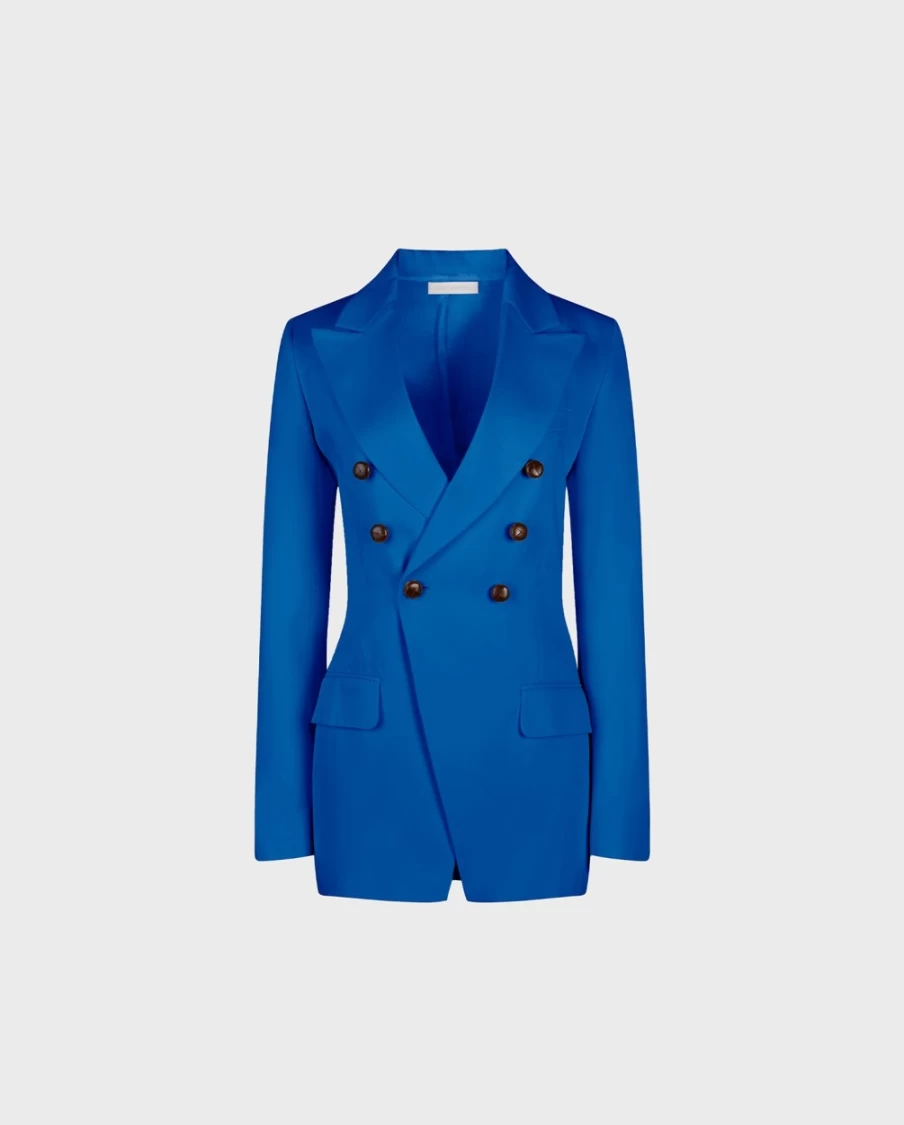 Anne Fontaine Bright Navy Lonora Jacket - Women's Stylish Outerwear Coat