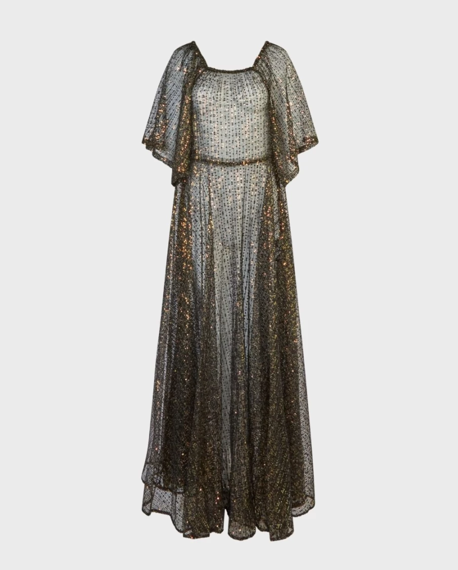 Anne Fontaine Black Baroque Dress - Elegant Vintage-Inspired Gown